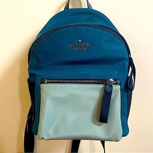 Kate Spade Brand New! Peacock three-toned medium sized backpack ✅ Free Shipping